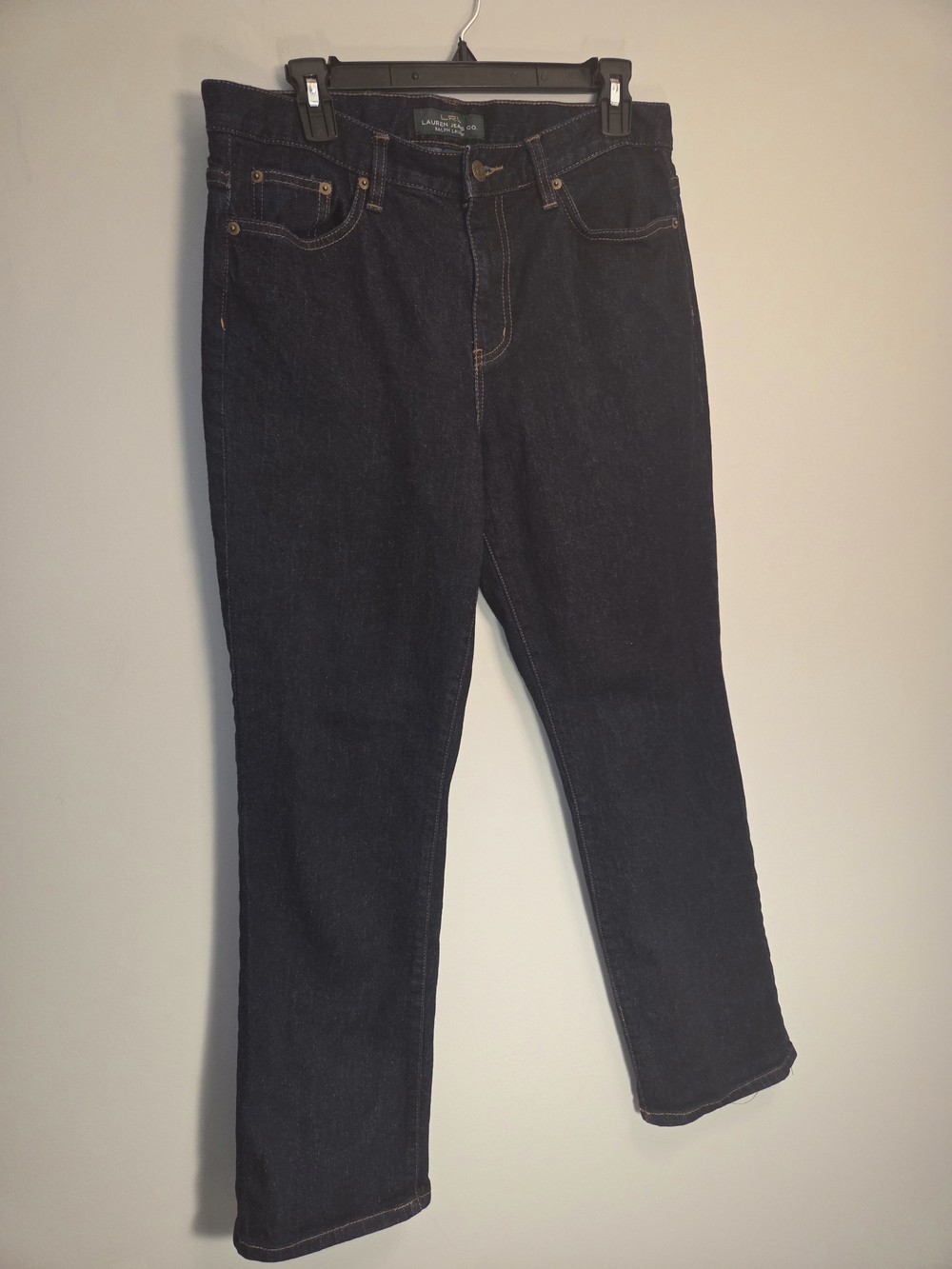 Lauren Jeans Co. Ralph Lauren Dark Wash Straight Leg Jeans - Size 10.